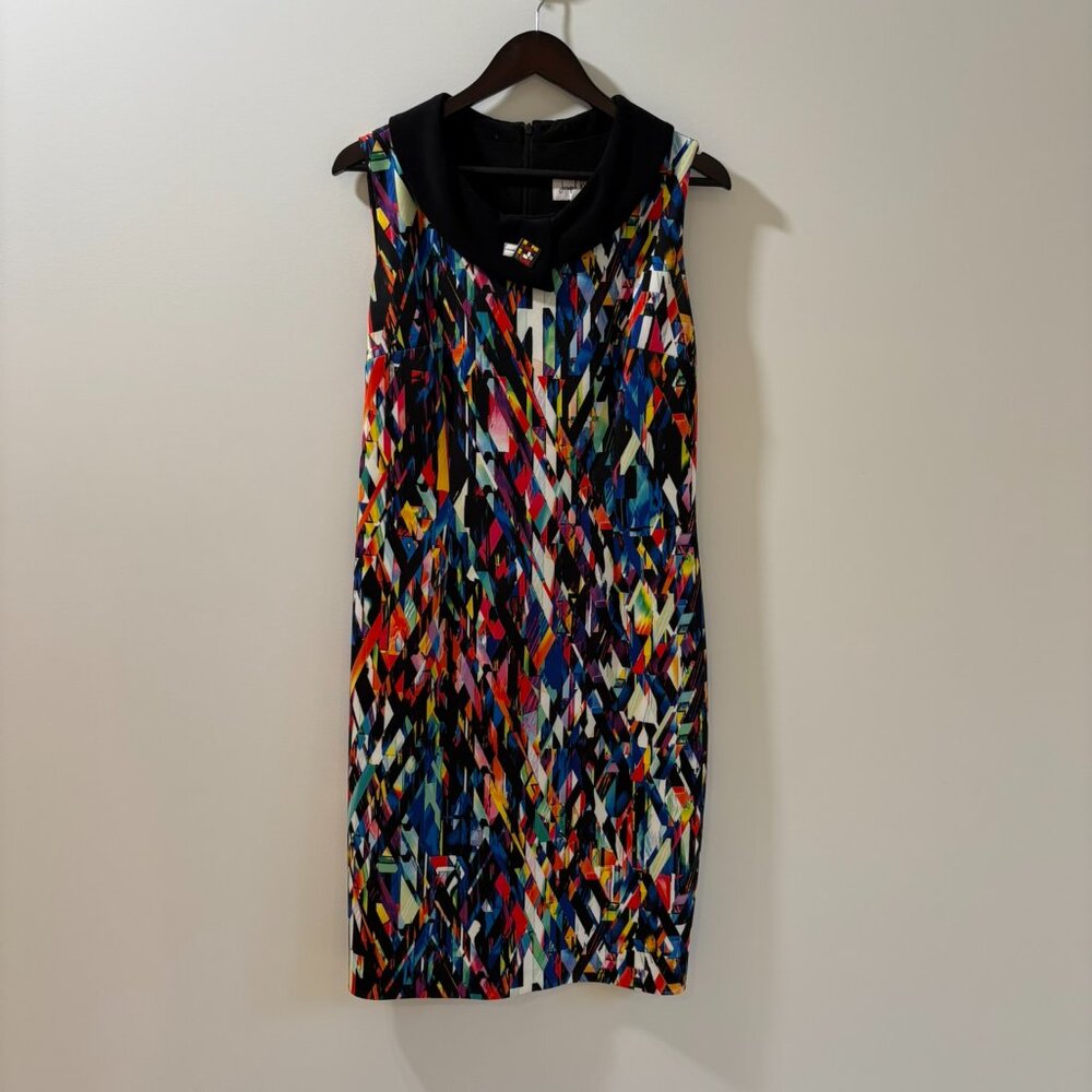 Joseph Ribkoff Multicolour Geometric Shift Dress • Size 12
